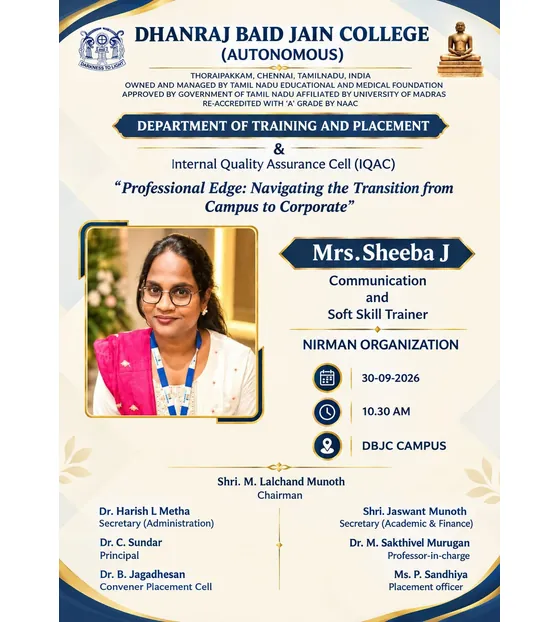 Training and Placement - Professional Edge: Campus to Corporate, 30 September 2026