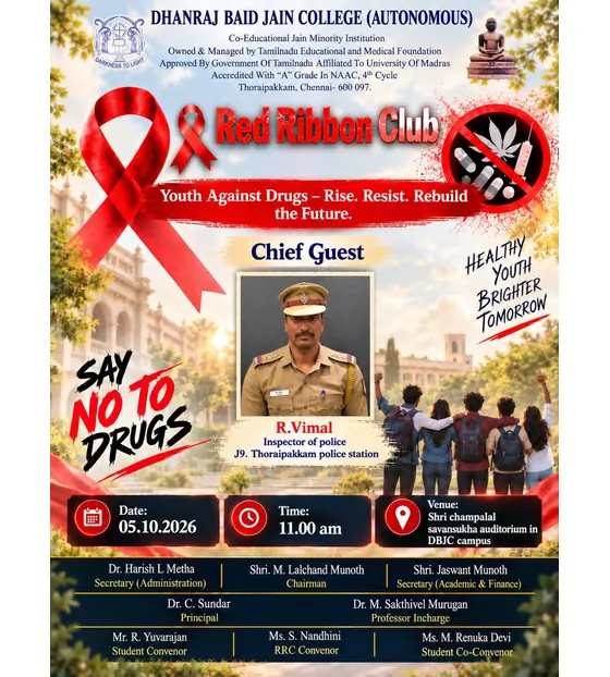 Red Ribbon Club - Youth Against Drugs, 5 October 2026