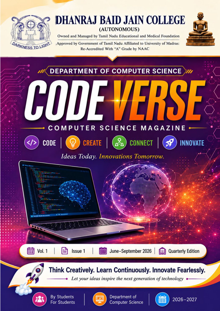 CODE VERSE - Department of Computer Science magazine, Vol. 1 Issue 1 cover